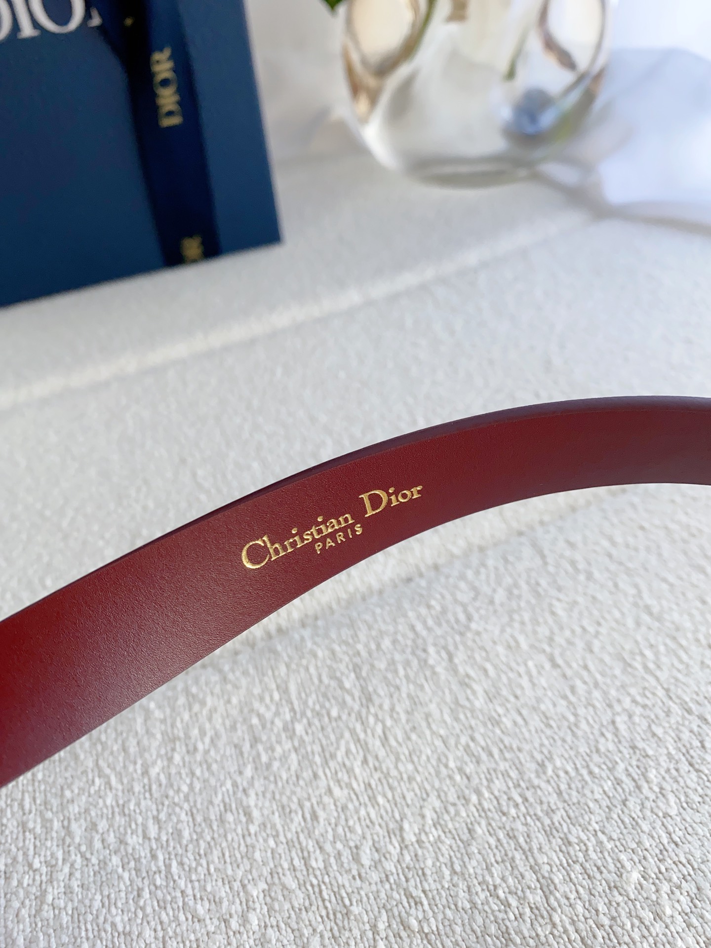 Dior 30 Montaigne Leather Belt in Red – DB018