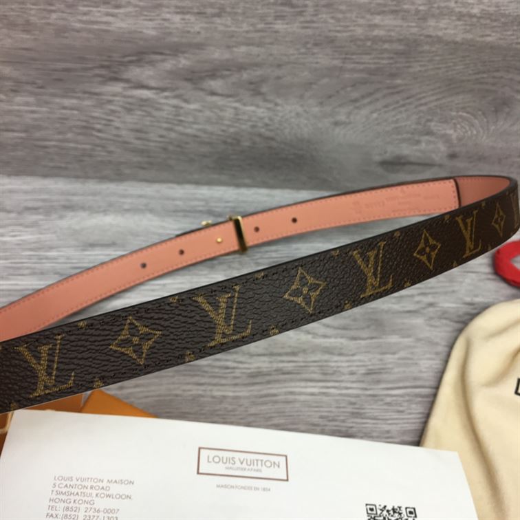 LOUIS VUITTON BELT LV INITIALES RESERSIBLE MONOGRAM ROSE POUDRE – LBE003