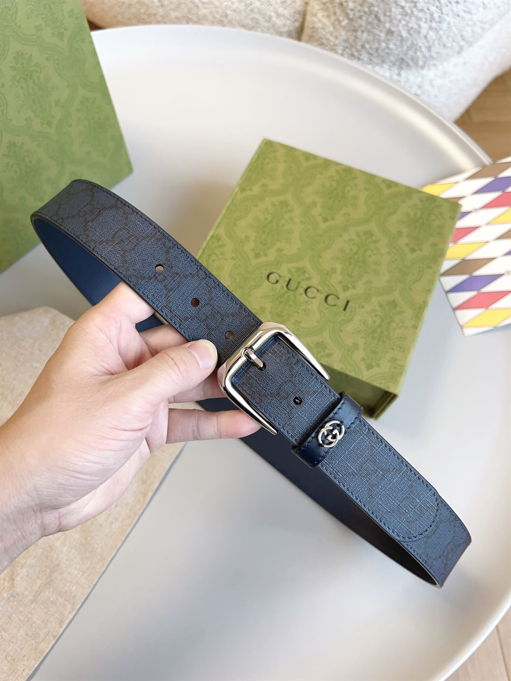GUCCI BELT WITH INTERLOCKING G DETAIL – GB038