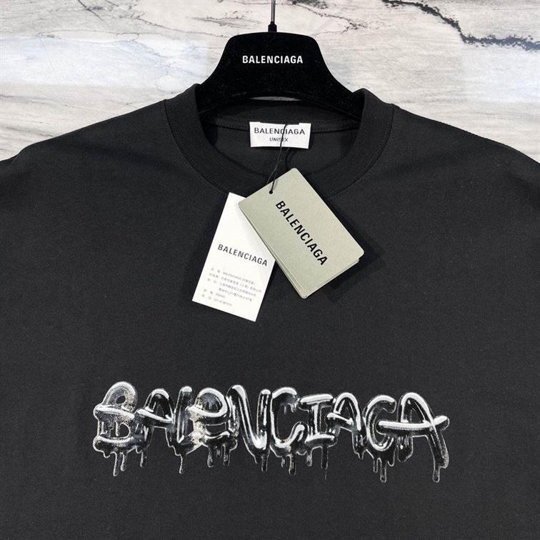 BALENCIAGA  MEN’S SLIME T-SHIRT MEDIUM FIT IN BLACK – BAS011