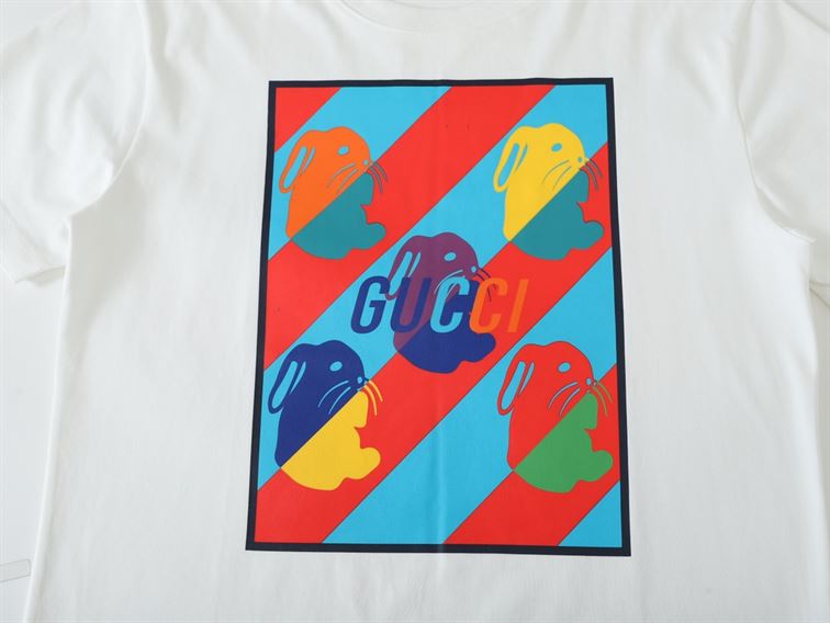 GUCCI BUNNY PRINT COTTON JERSEY T-SHIRT – GGS024