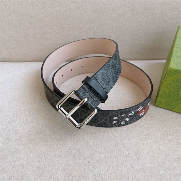 GUCCI GG SUPREME BELT WITH KINGSNAKE PRINT – GB035