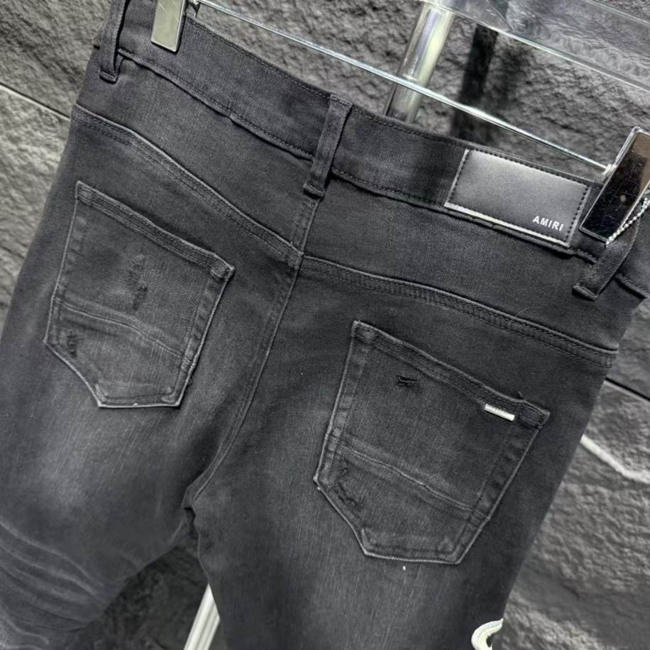 Amiri Ripp Black Embroider Jeans – AMIJ023