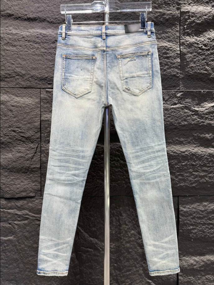 Amiri Ripp Blue White Jeans – AMIJ025