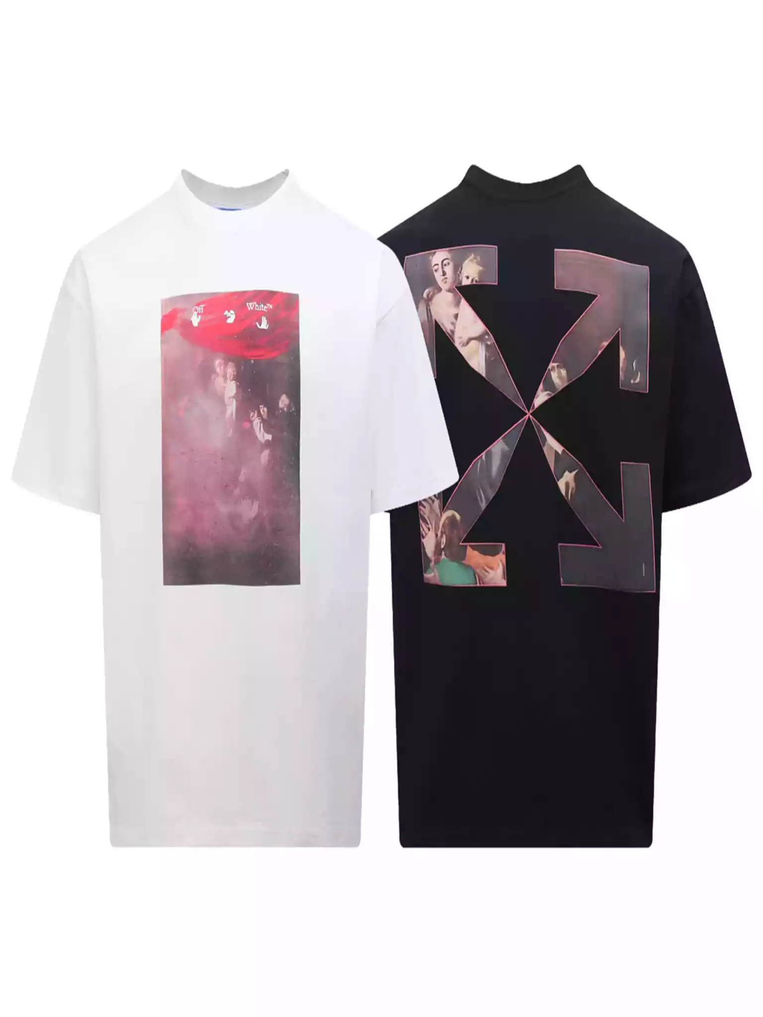 Off-White Sprayed Caravaggio Slim T-Shirt In Black – OWS010