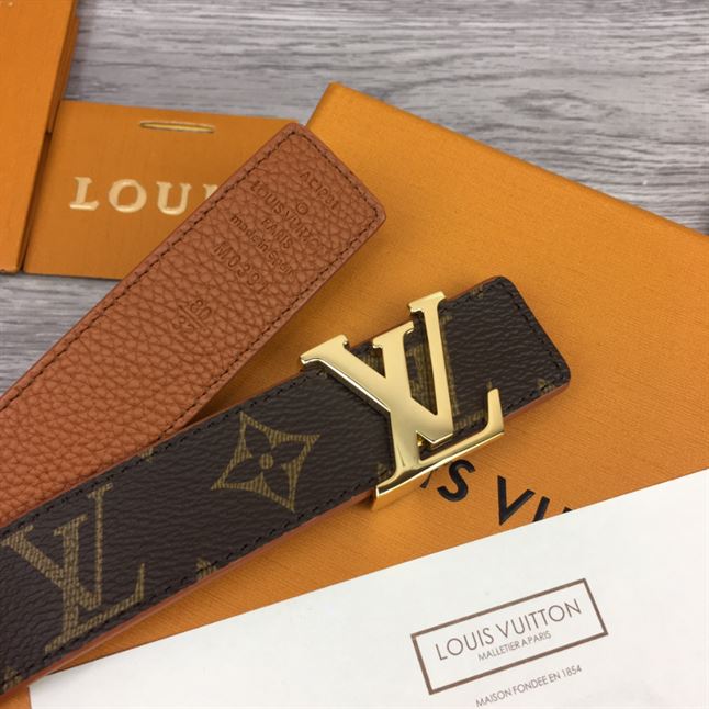 LOUIS VUITTON LV INITIALES 30MM REVERSIBLE BELT MONOGAM – LBE085