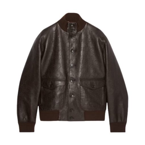 GUCCI GG LEATHER BOMBER JACKET – GCJ040