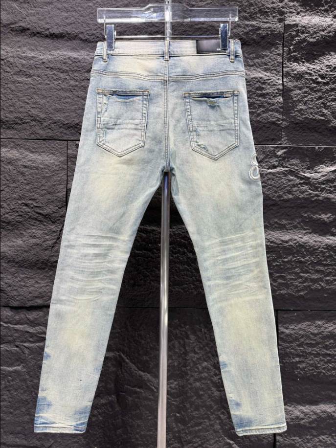 Amiri Ripp White Blue Jeans – AMIJ027