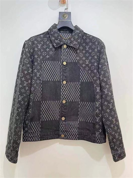 LOUIS VUITTON X NIGO GIANT DAMIER WAVES MNGM DENIM JACKET NOIR – LVC001