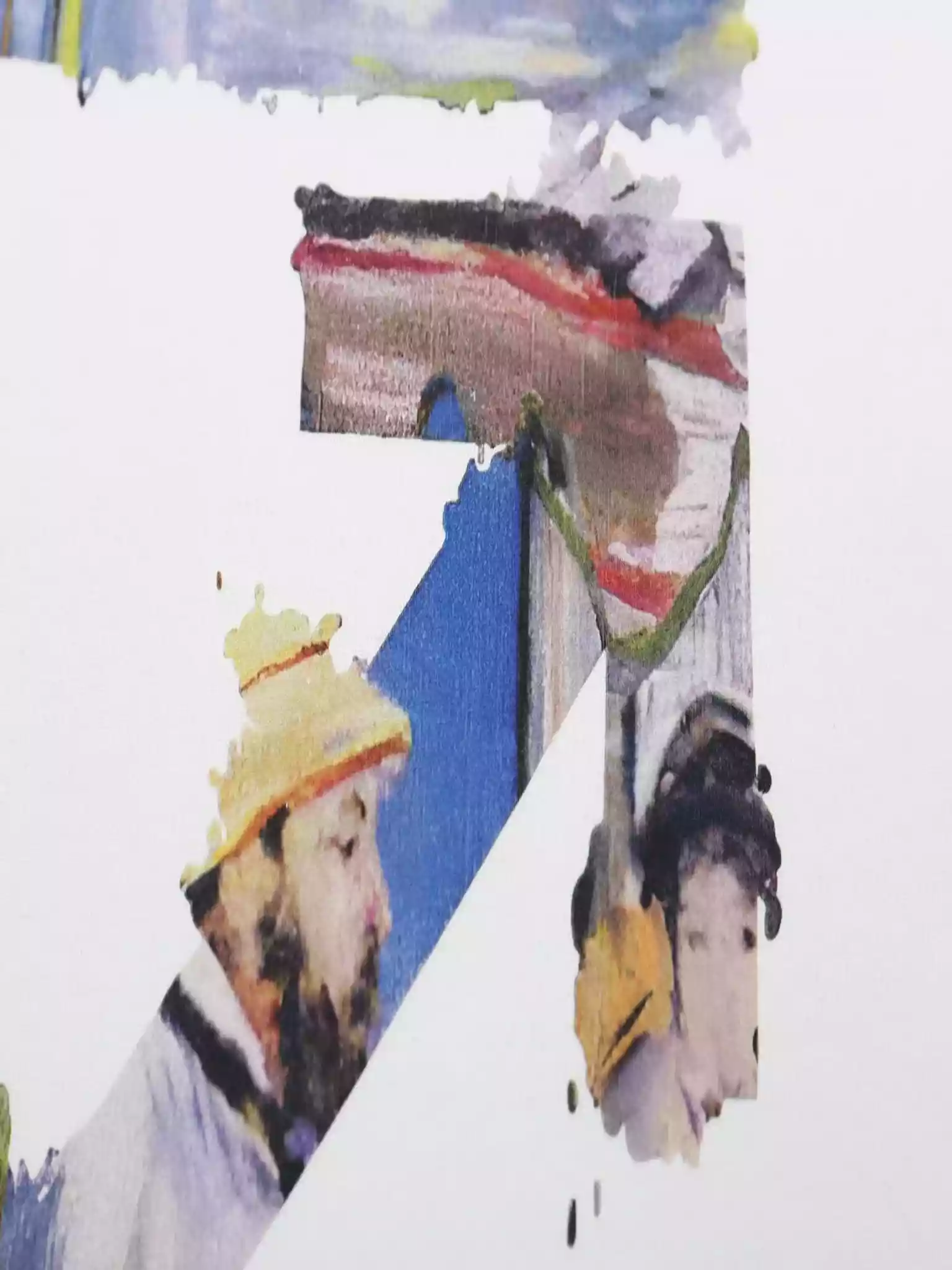 Off White Colour Painting Diagonals Arrows Tee White – OWS009