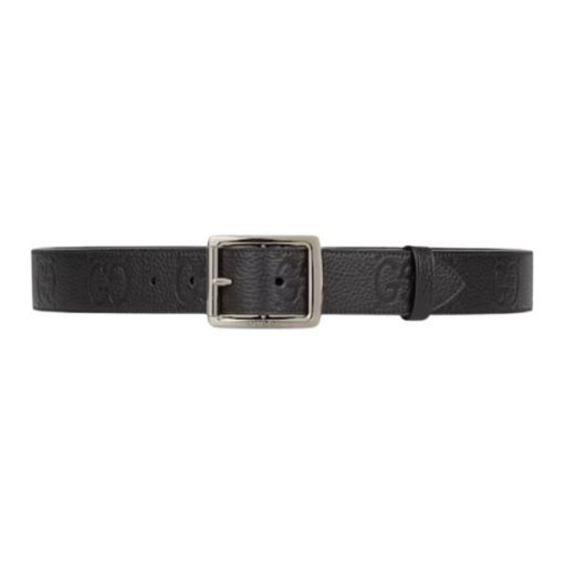 GUCCI GG RUBBER-EFFECT LEATHER BELT – GB049