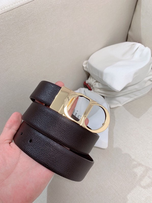 DIOR LEATHER 30 MONTAIGNE REVERSIBLE BELT- DB014