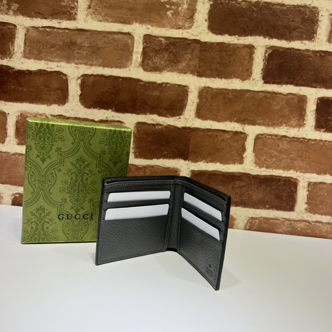 GUCCI GG BI-FOLD WALLET BLACK LEATHER – WLG039