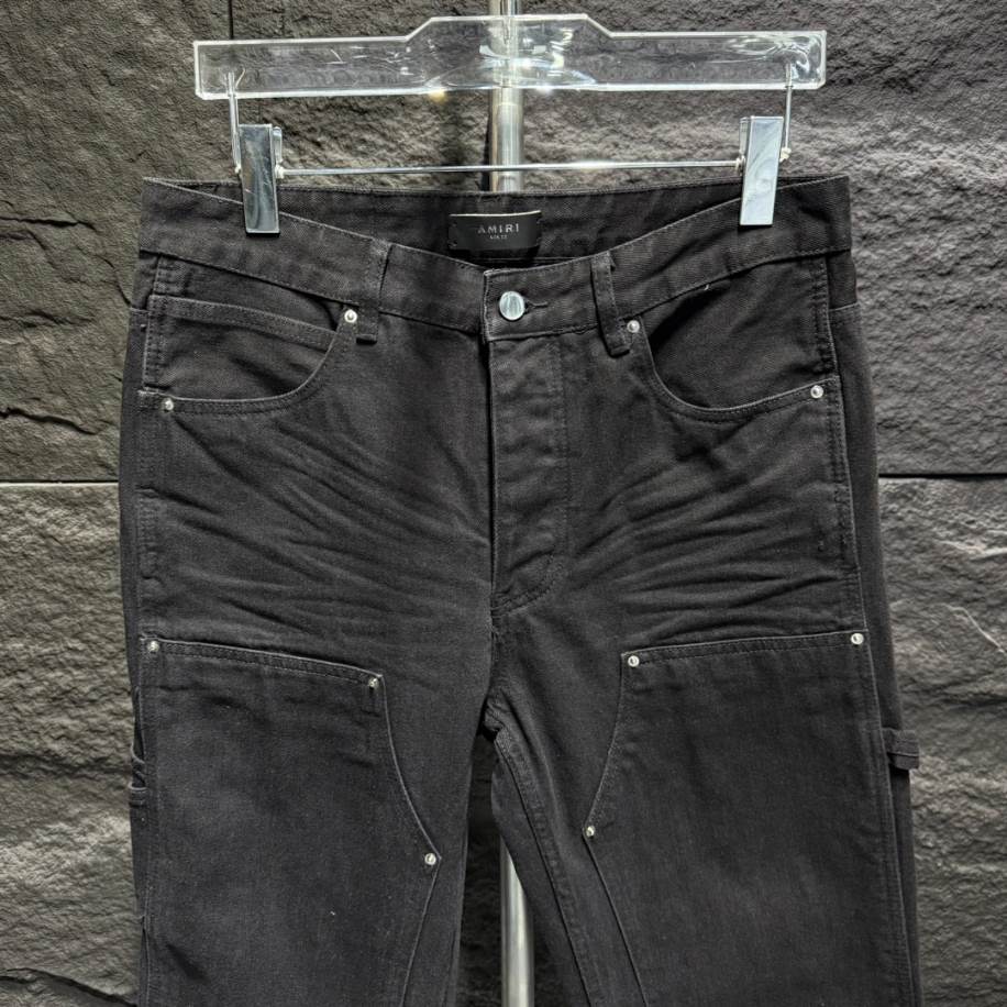 Amiri Double Knee Black Jeans – AMIJ003