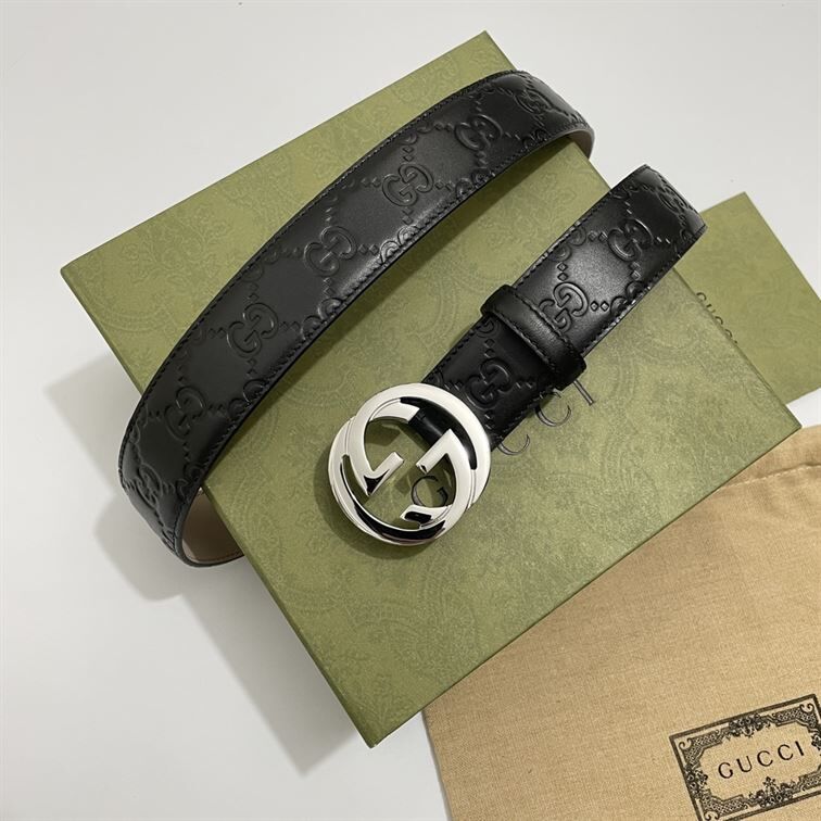 GUCCI SIGNATURE LEATHER BELT – GB007