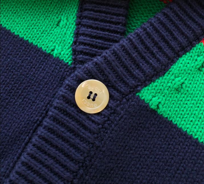 GUCCI COTTON AND WOOL BLEND CARDIGAN – GCK034