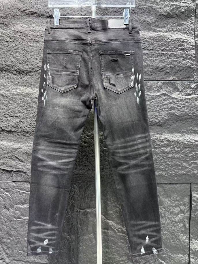 Amiri Ripp Black Paint Splatter Jeans – AMIJ022
