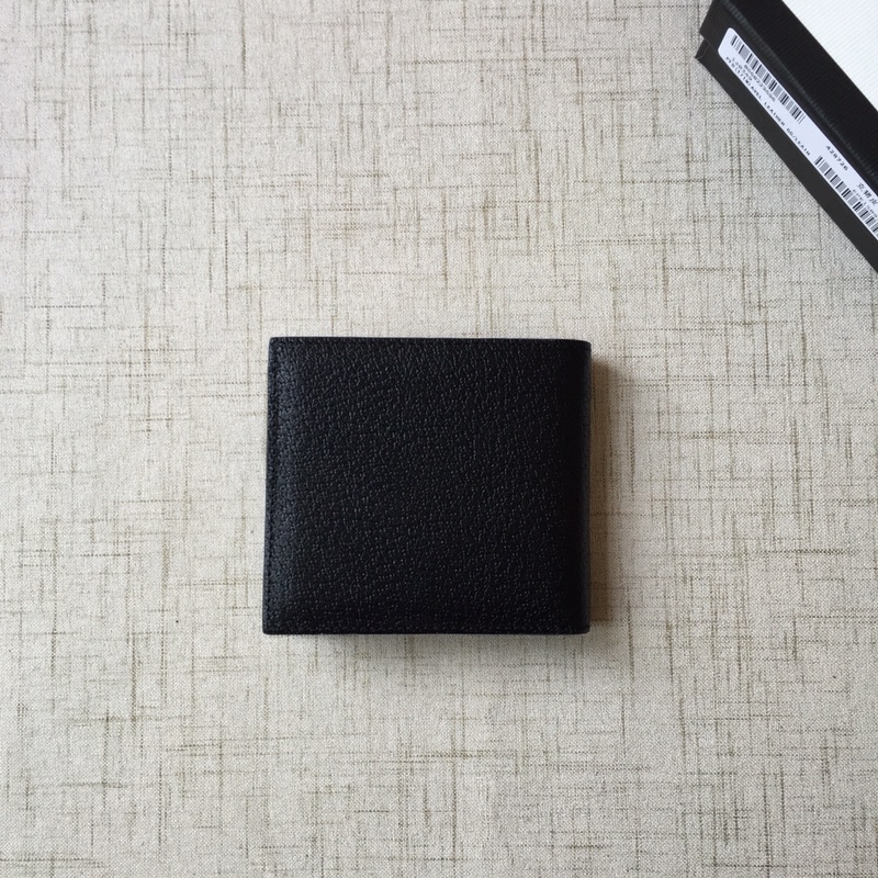GG MARMONT LEATHER BI-FOLD WALLET IN BLACK- WLG025