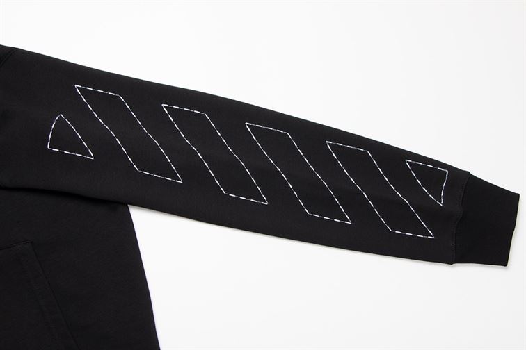 OFF-WHITE STITCH ARR DIAGS KNIW HOODIE – OS019