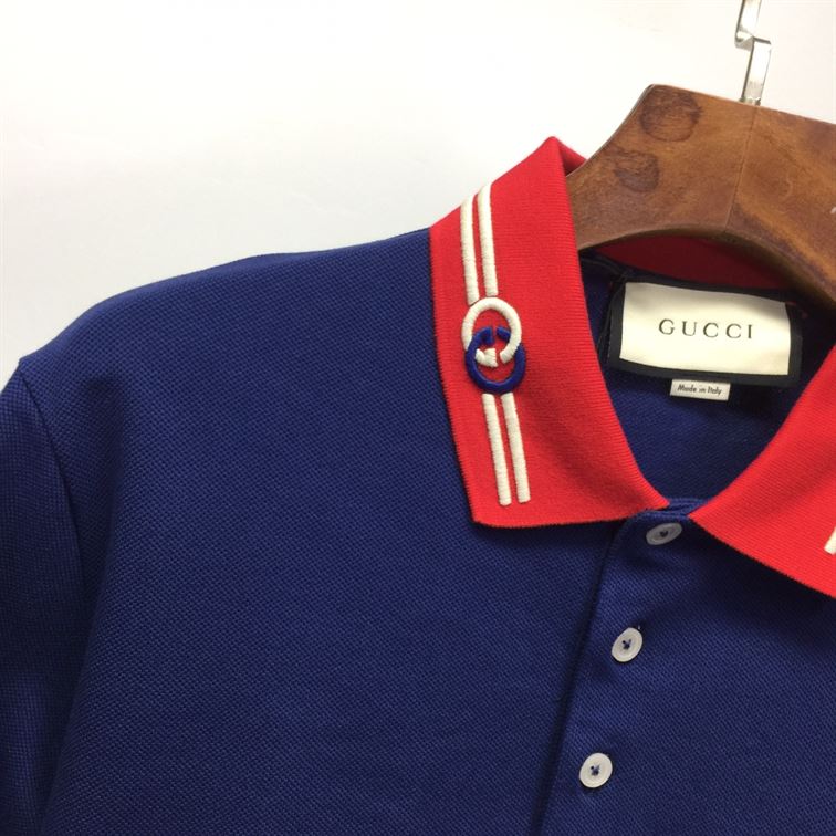 GUCCI COTTON PIQUET POLO WITH INTERLOCKING G – GGS036