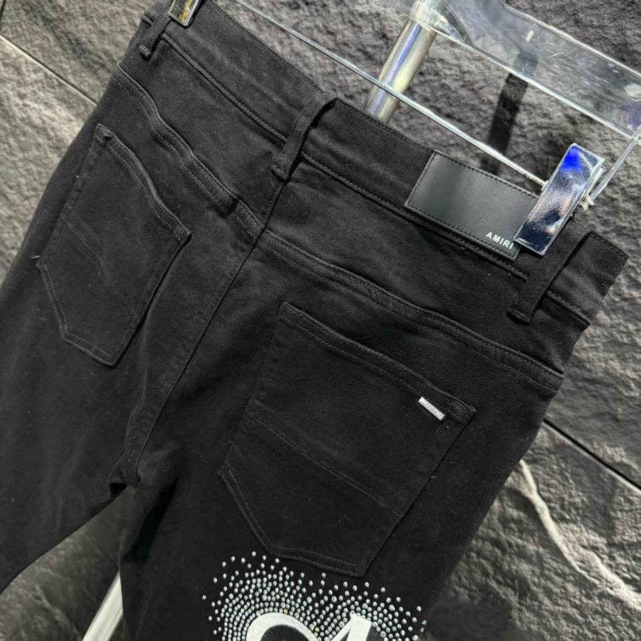Amiri Men Crystal-Embellished Skinny Black Jeans – AMIJ015