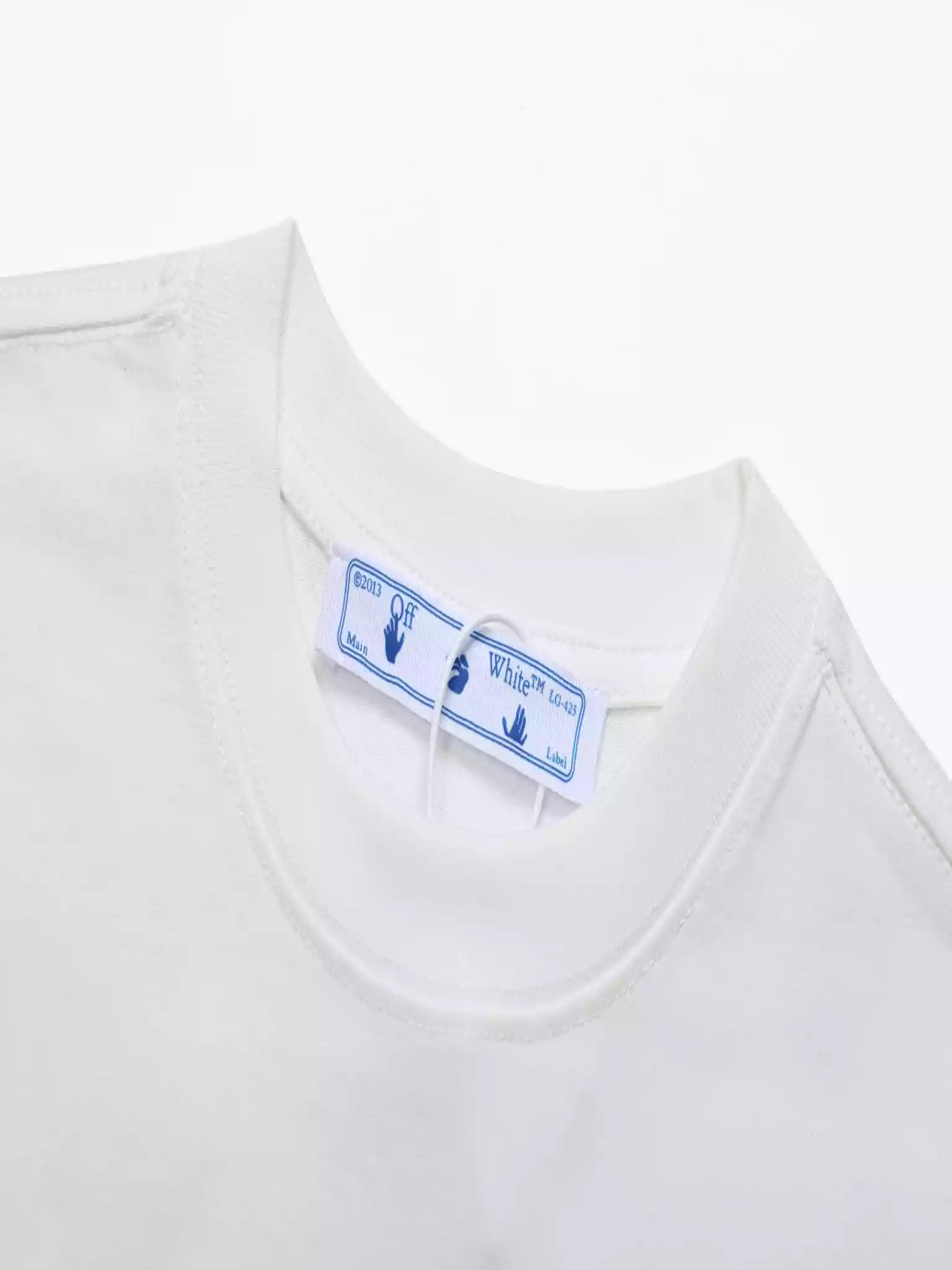 Off White Colour Painting Diagonals Arrows Tee White – OWS009