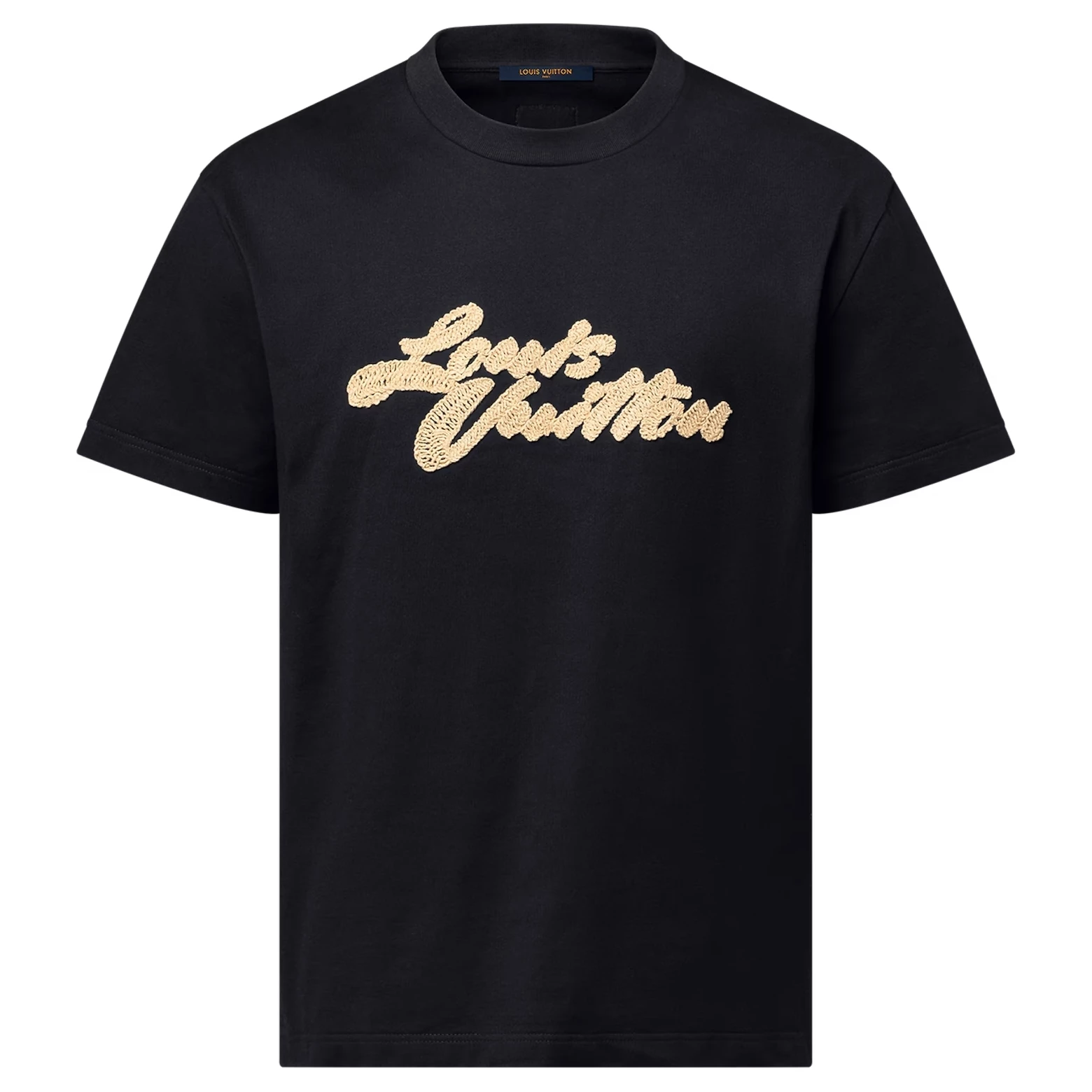 EMBROIDERED SIGNATURE T-SHIRT IN BLACK – LVTS101