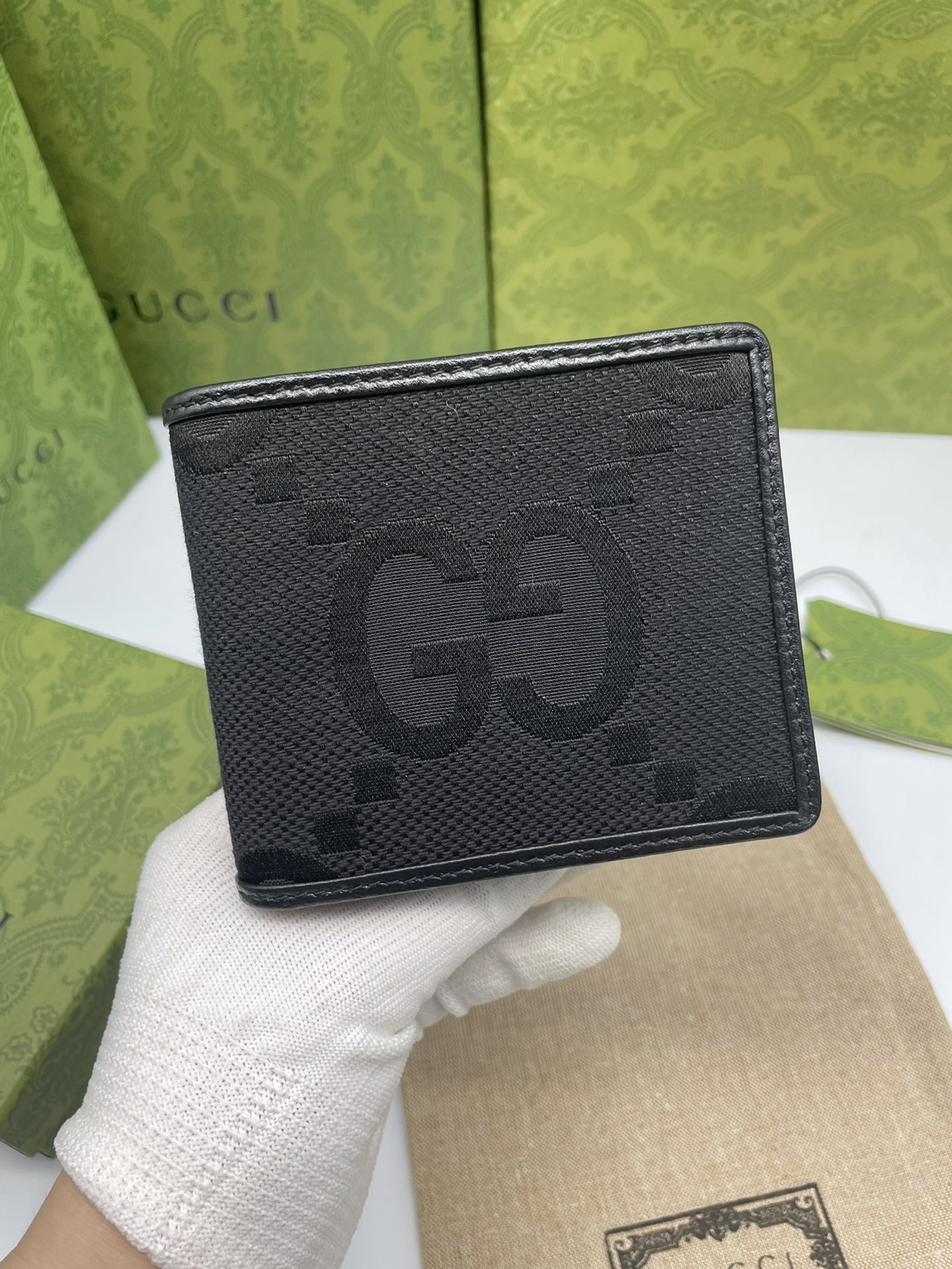JUMBO GG WALLET IN BLACK LEATHER – WLG057