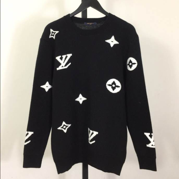 Louis Vuitton Black LV Logo Sweatshirts Coat – LH071