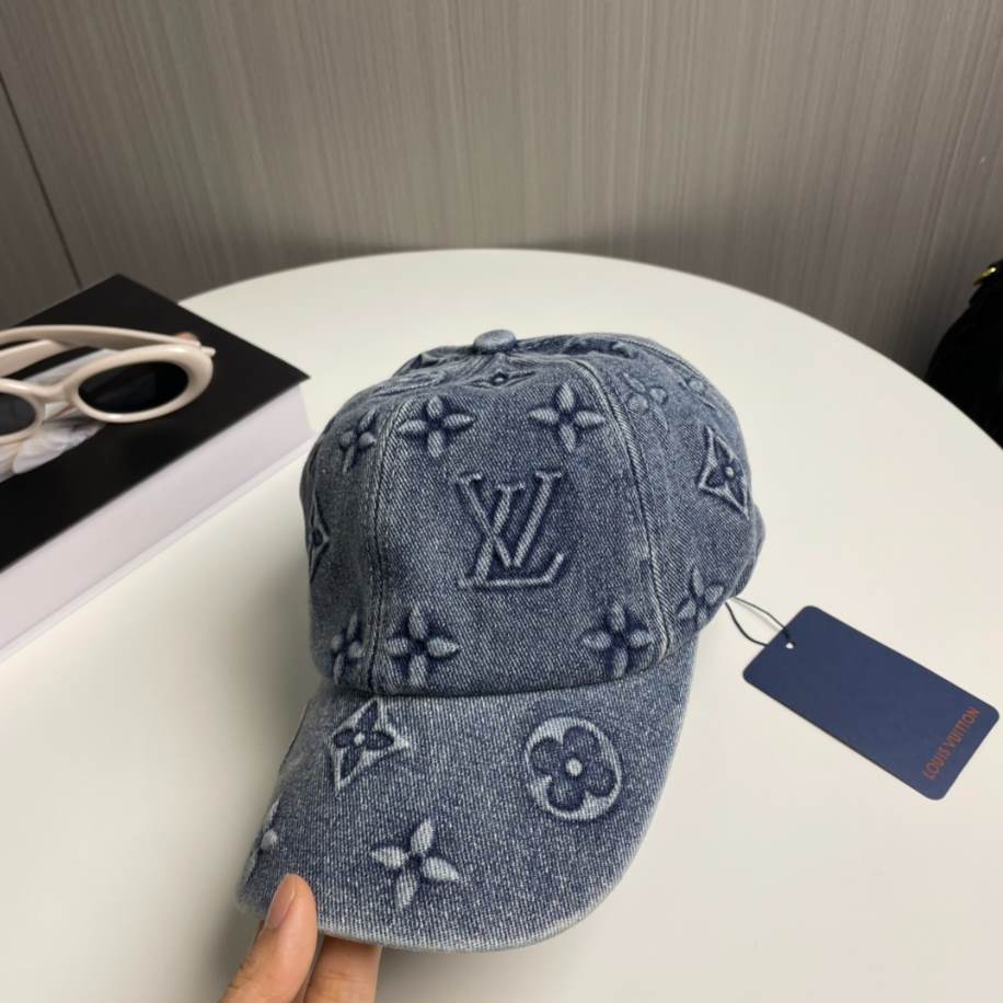 Louis Vuitton Baseball Blue Logo LV Hats – LVC009