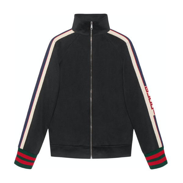 GUCCI TECHNICAL JERSEY JACKET BLACK – GCJ016