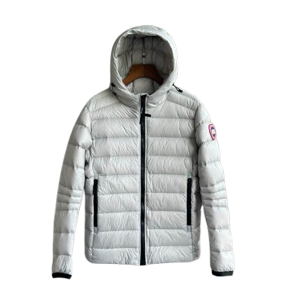 Canada Goose White Gray Crofton Down Jacket – CN34