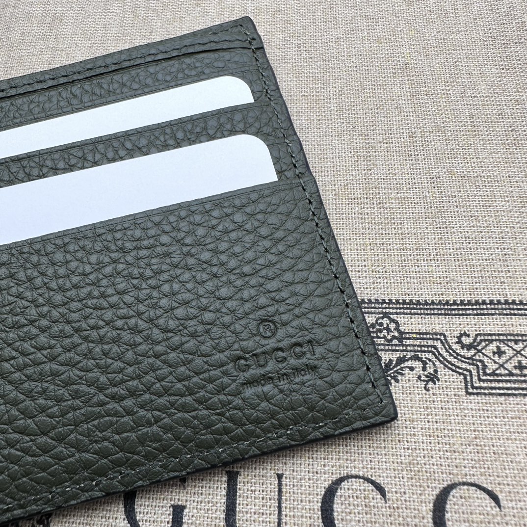 GUCCI JUMBO GG LOGO WALLET DARK OLIVE GREEN- WLG022