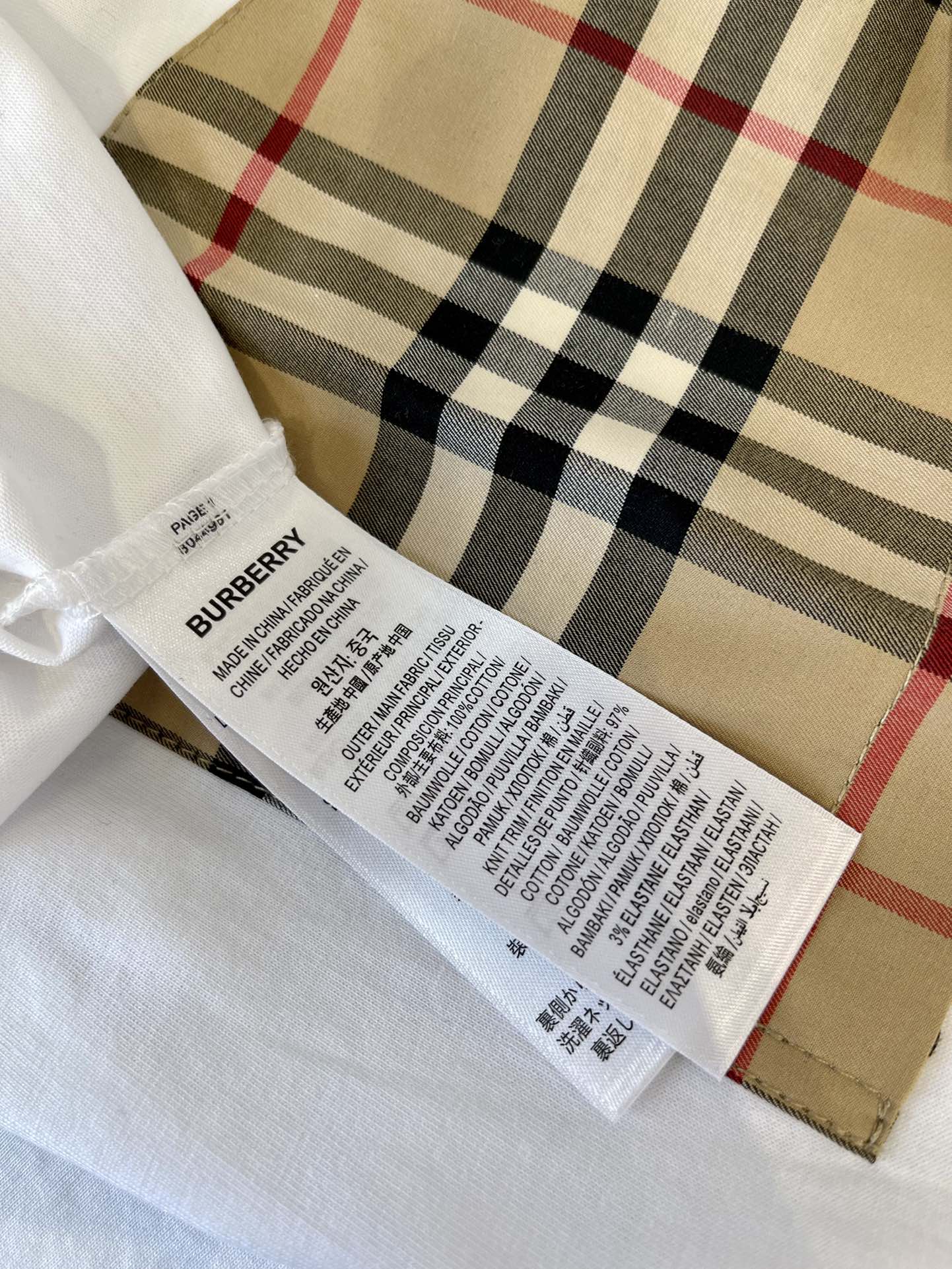 BURBERRY VINTAGE CHECK POCKET COTTON OVERSIZED T-SHIRT – BRS013