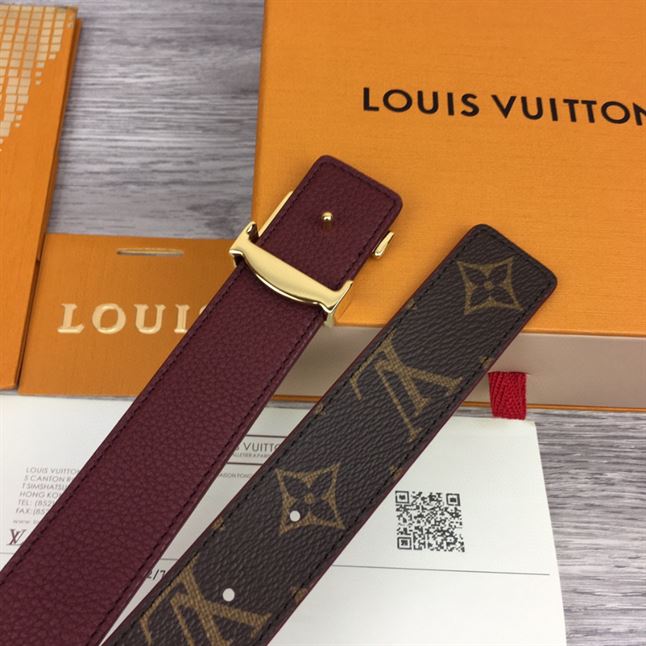 LOUIS VUITTON LV INITIALES 30MM REVERSIBLE BELT MONOGAM – LBE088