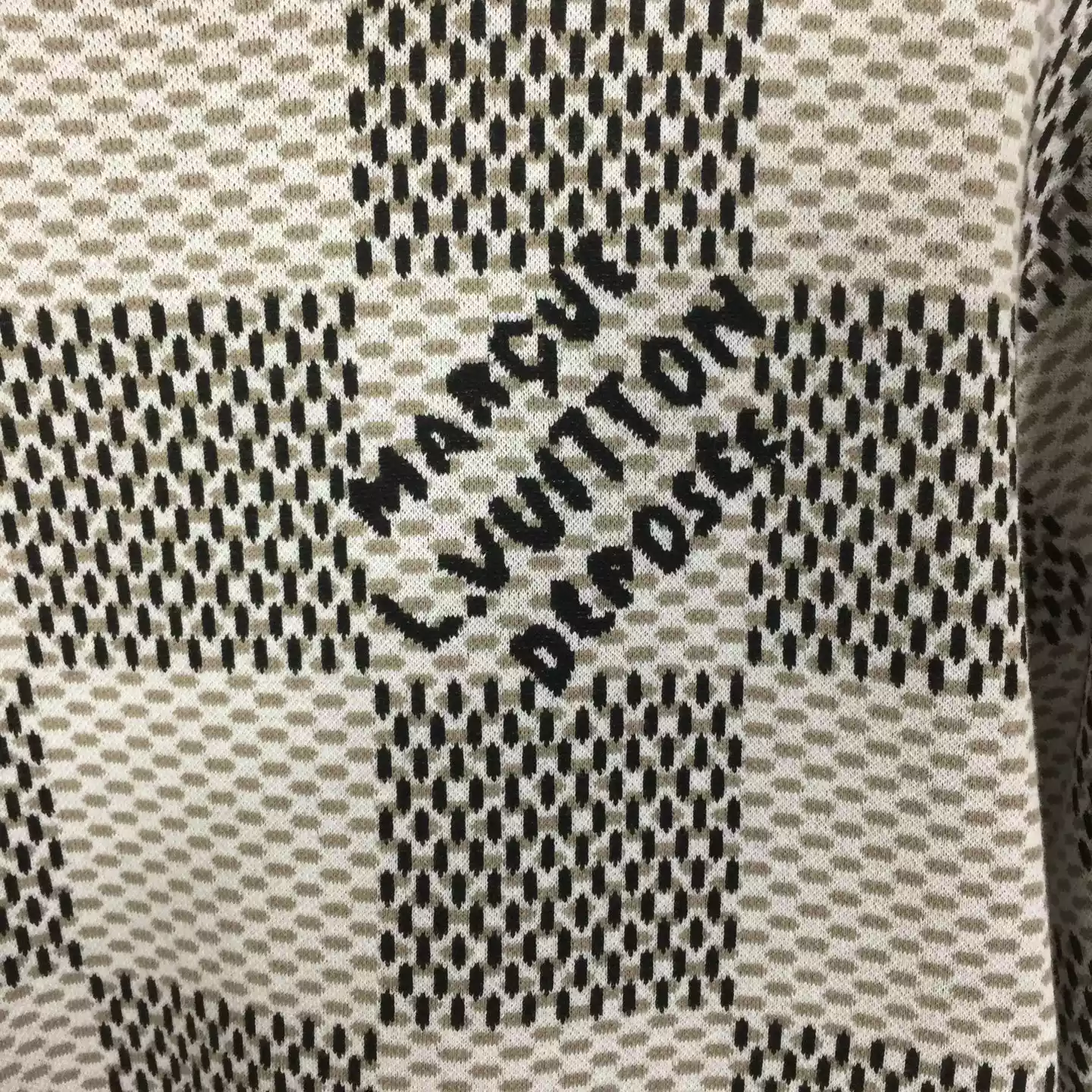 Damier Jacquard Short-Sleeved Crewneck – LVTS089