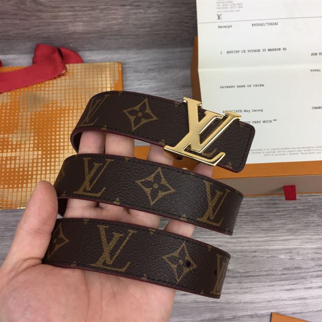 LOUIS VUITTON LV INITIALES 30MM REVERSIBLE BELT MONOGAM – LBE088