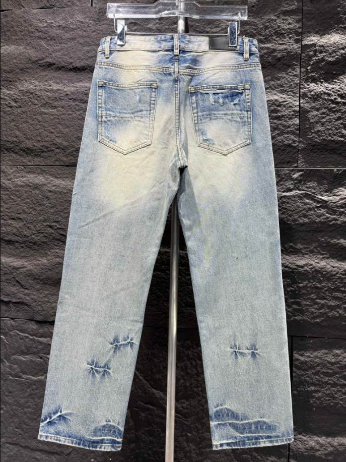 Amiri Ripp Stone Blue Jeans – AMIJ007