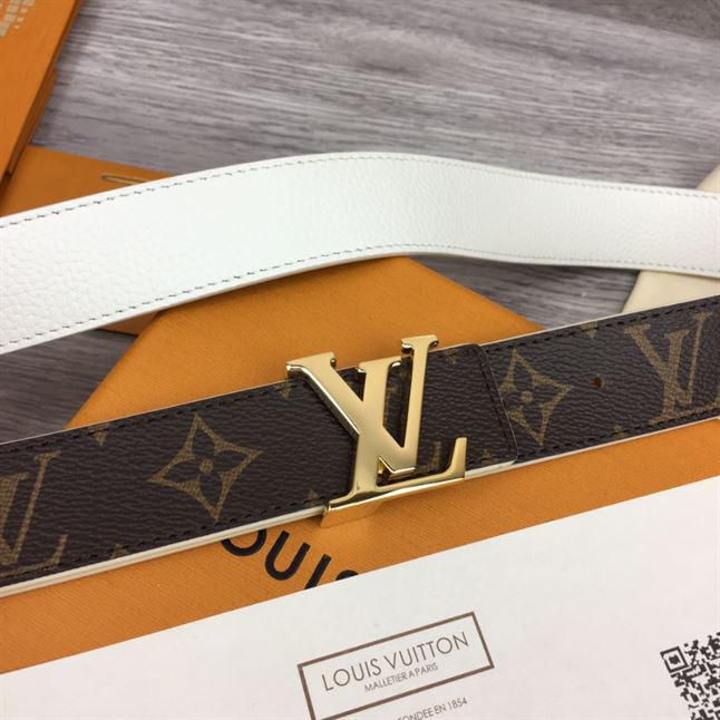 LOUIS VUITTON LV INITIALES 30MM REVERSIBLE BELT MONOGAM – LBE087