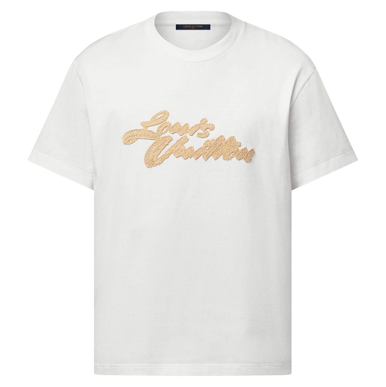 EMBROIDERED SIGNATURE T-SHIRT IN WHITE – LVTS102
