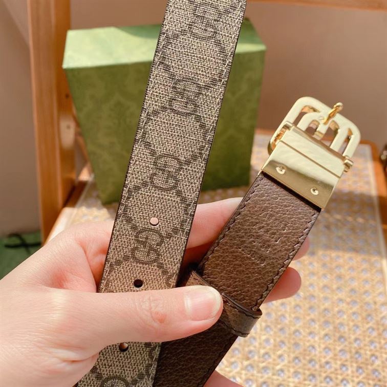 GUCCI REVERSIBLE BELT WITH SQUARED INTERLOCKING G – GB022