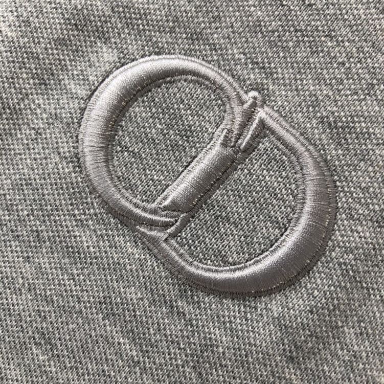 DIOR CD ICON POLO SHIRT GRAY COTTON PIQUÃ‰ – DOT024