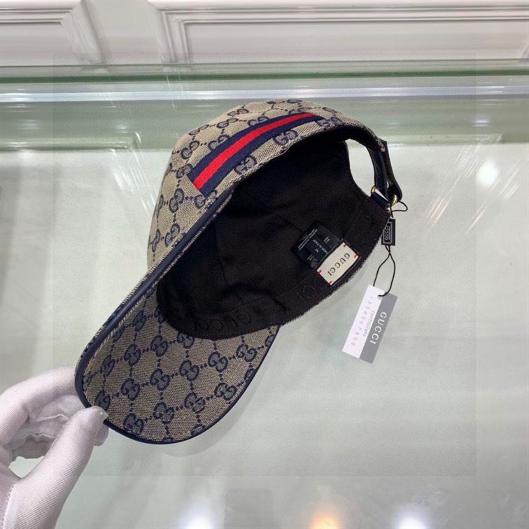 GUCCI WEB-STRIPE GG-LOGO BASEBALL HAT – GH064