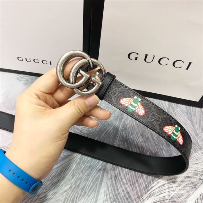 GUCCI GG MARMONT THIN BELT WITH BEES – GB033