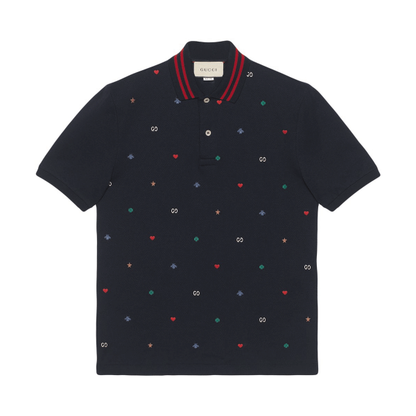GUCCI POLO WITH SYMBOLS EMBROIDERY – GGS045