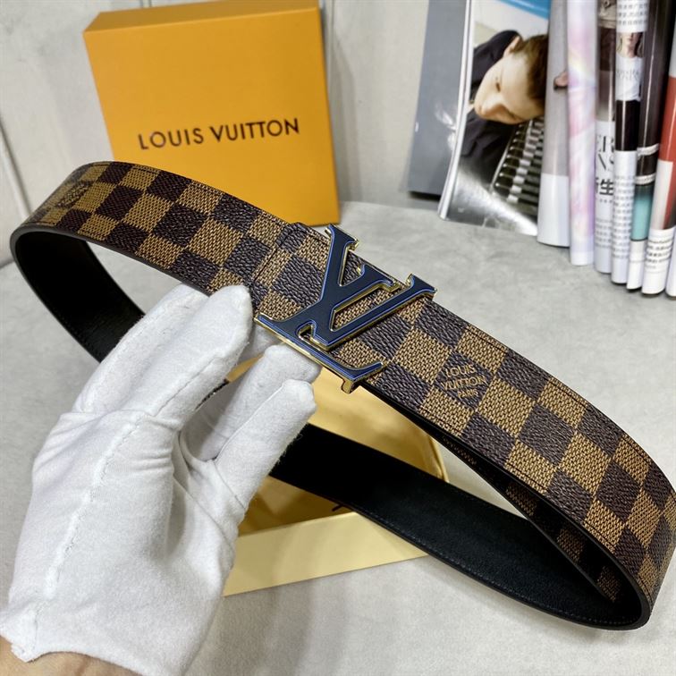 LOUIS VUITTON INITIALES 40MM REVERSIBLE DAMIER EBENE CANVAS BELT – LBE021