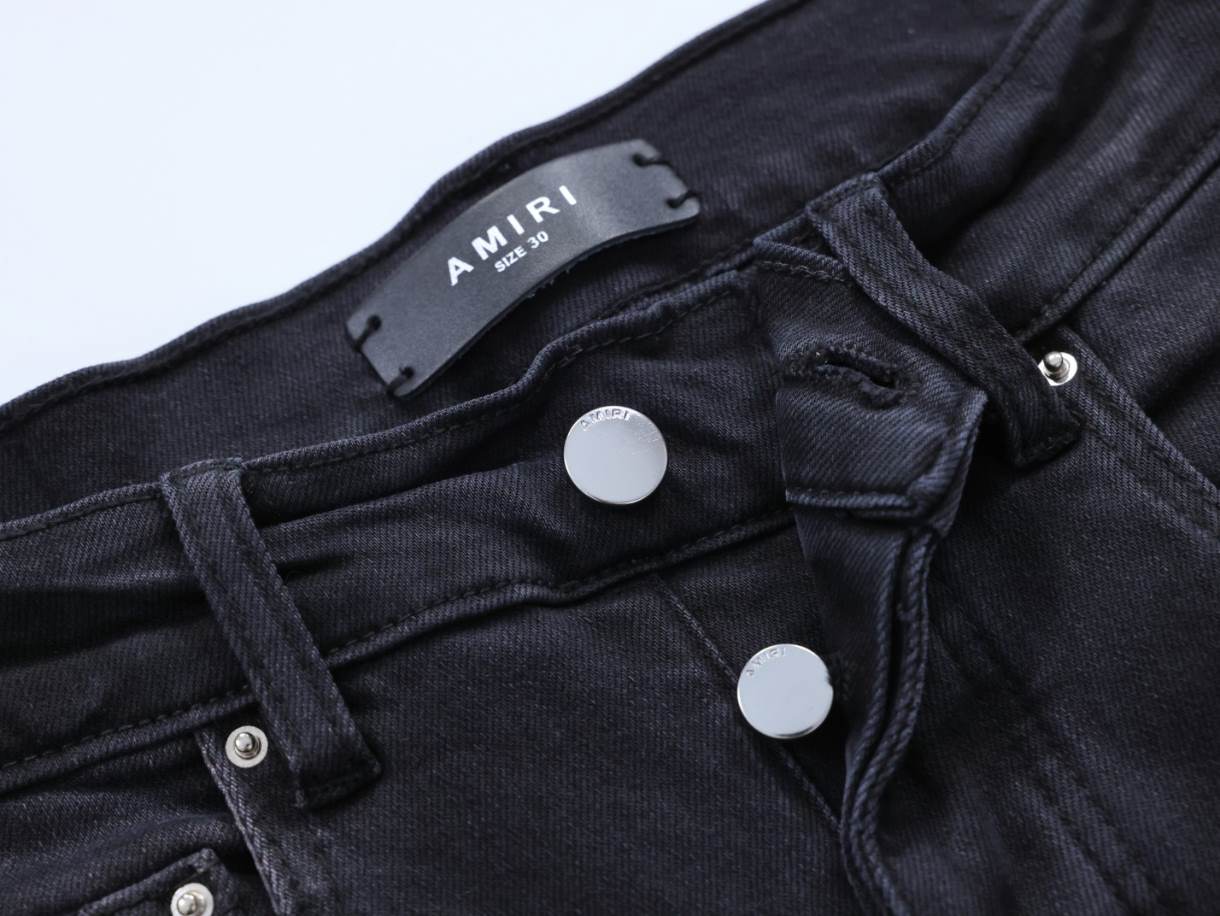 Amiri Logo-Embroidered Skinny Black Jeans – AMIJ049