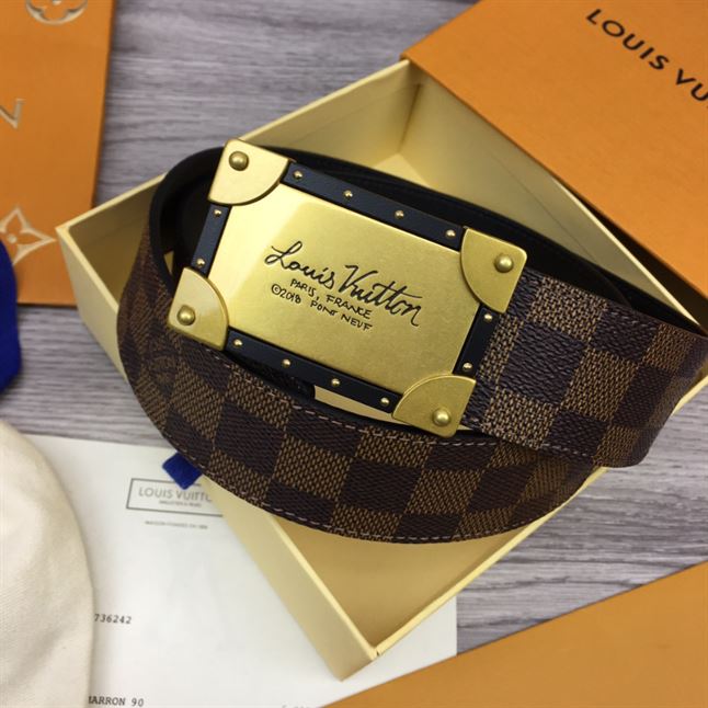 LV DAMIER EBENE NEO TRUNK 40MM REVERSIBLE BELT – LBE066