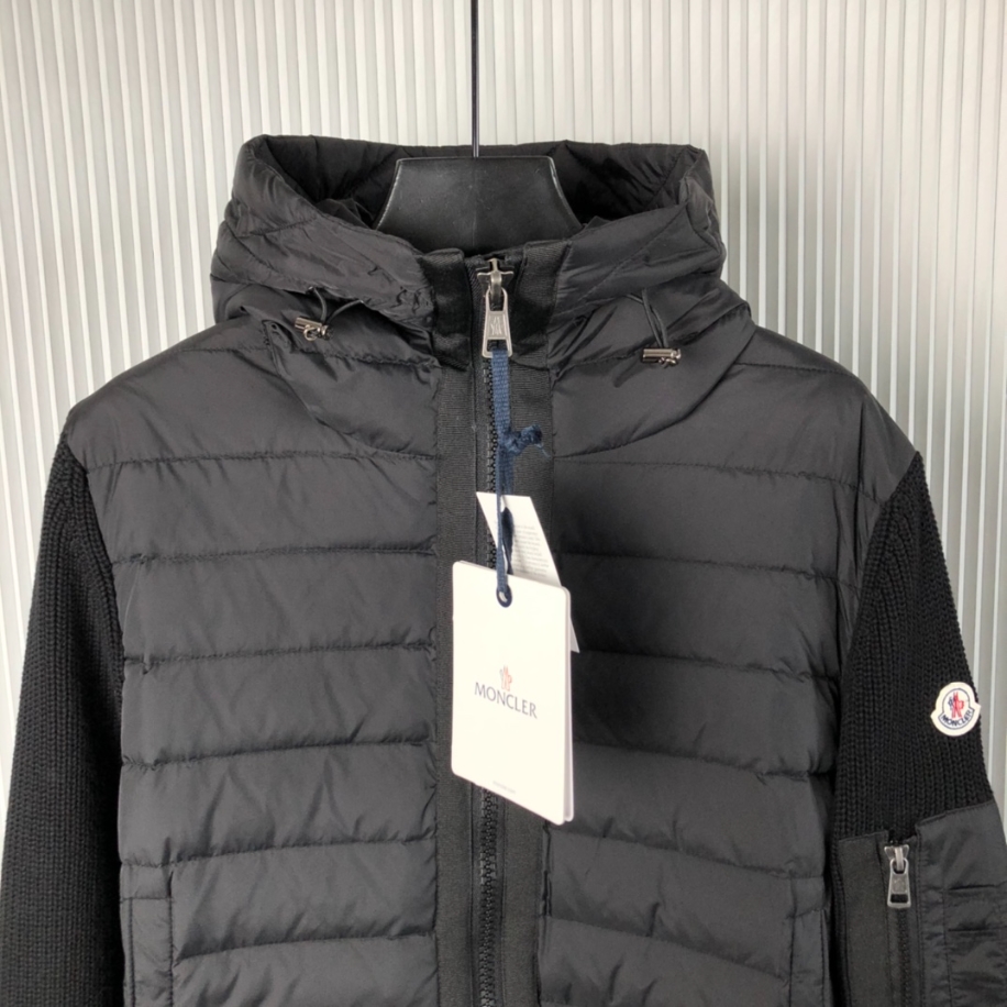 MONCLER Maglione Tricot Hooded Down Knit Jacket Coat – MC141