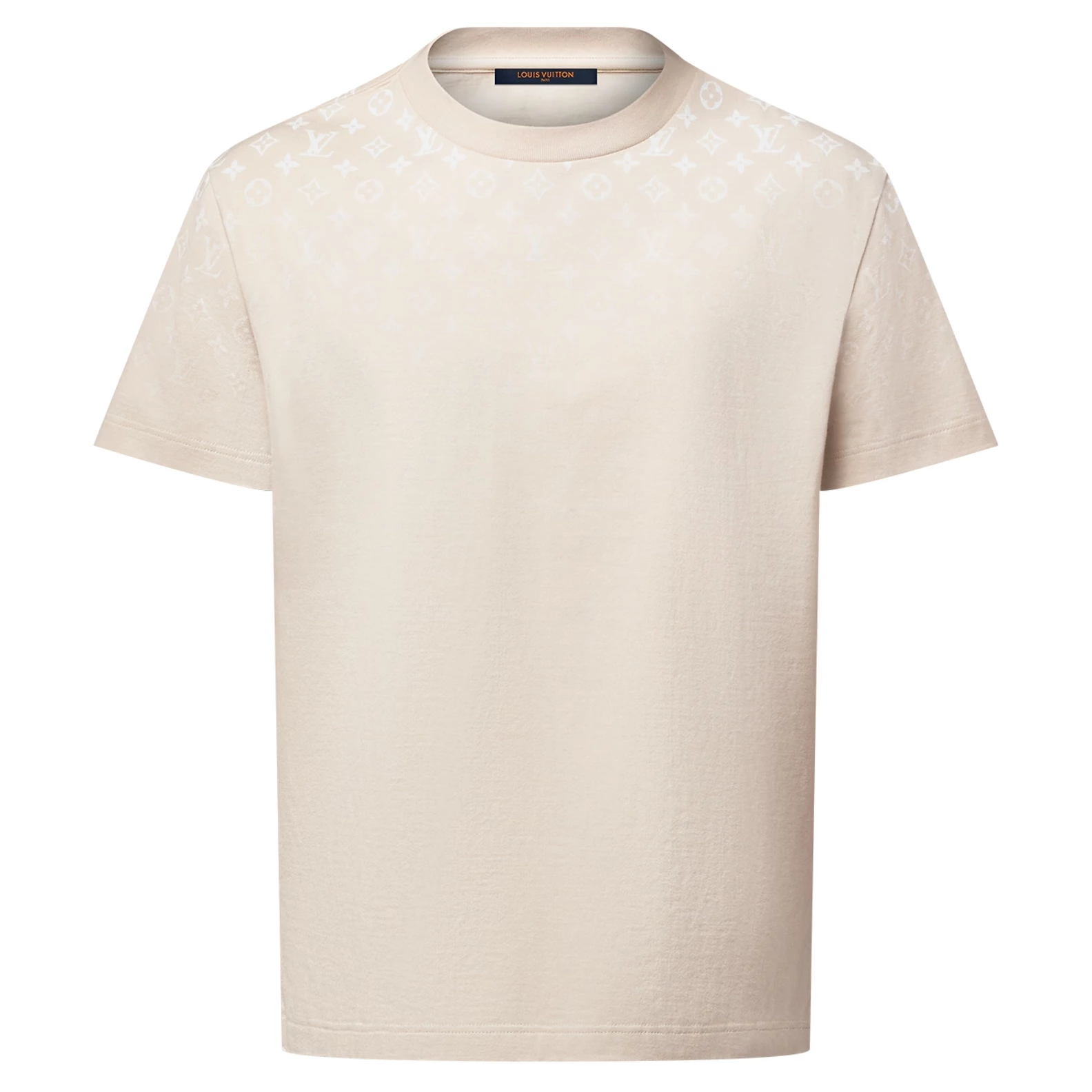 MONOGRAM GRADIENT T-SHIRT IN LIGHT BEIGE – LVTS109